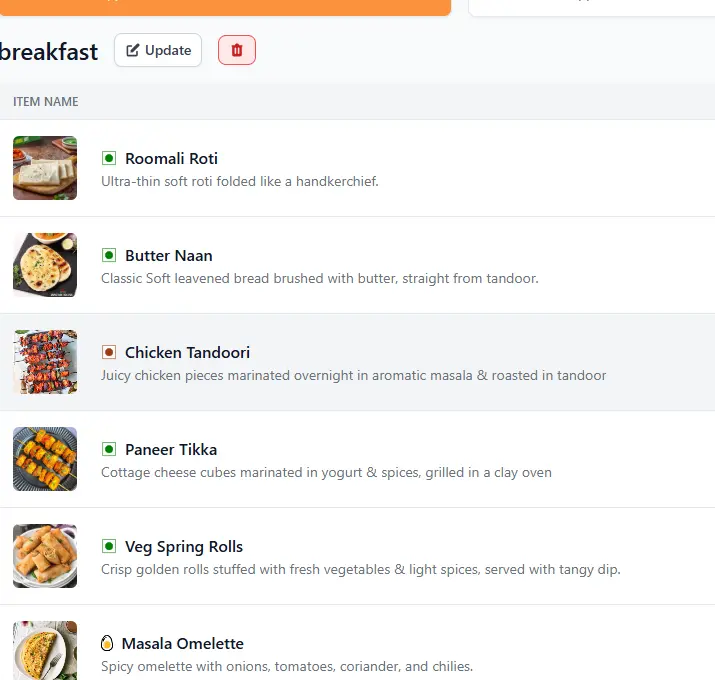 Effortless Menu Management